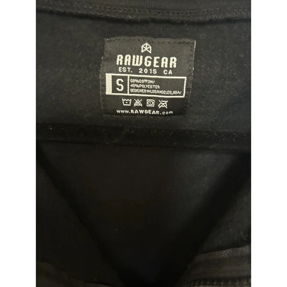 RawGear Pullover Jacket With Quarter Zip Size SMALL Model‎ #RG518 NWOT BLACK - Picture 5 of 6